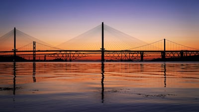 There was a spectacular sunrise to start the week on Monday morning, over the Queensferry Crossing in Edinburgh, Scotland. PA