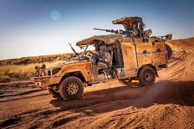 French soldiers training at Menaka military base in north-east Mali. French troops were handing back a military base there before a final withdrawal from the Sahel nation in June. AFP