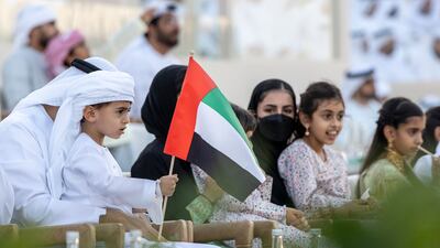 Sheikh Zayed bin Theyab attends the Union Parade. Mohamed Al Hammadi / Presidential Court