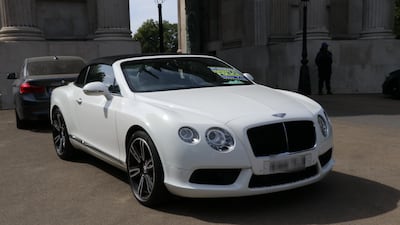 A Bentley Continental at Wellington Arch. Photo: Metropolitan Police