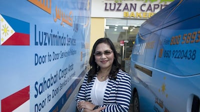 Luz Galvez is chief executive of Luzan Xpress Cargo, which has grown from having a single staff member and a driver to now having 16 drivers and 8 employees in several offices. Delores Johnson / The National