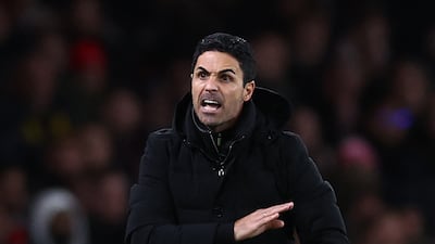 Mikel Arteta during the Newcastle game. Reuters
