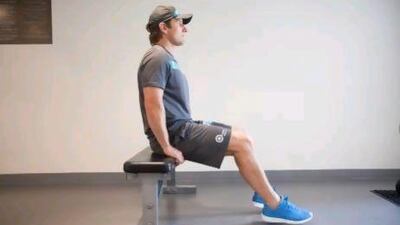 First step of the tricep dip. Lee Hoagland/The National