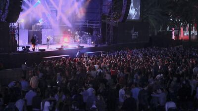 Mashrou’ Leila on stage at last year’s Wasla Music Festival. Victor Besa for The National