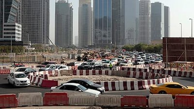 While congestion at JLT is not new, gridlock on Monday was worsened by a broken-down vehicle and increased traffic as students returned to school. Jeffrey E Biteng / The National