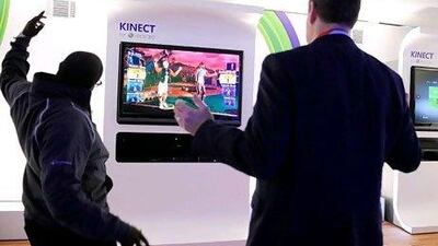 Microsoft's Kinect last year became the fastest-selling consumer electronics device, outstripping even the Apple iPhone. David Becker / Getty Images / AFP