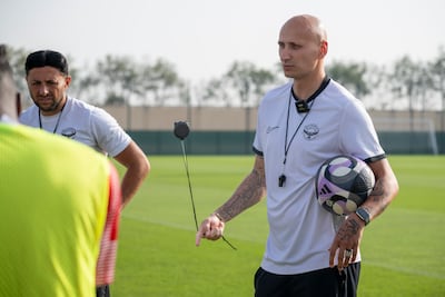 Jonjo Shelvey is manager of UAE club Arabian Falcons. Ahmed Ramzan / The National