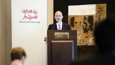 Khaled Sifri, the chief executive of Emirates Investment Bank, says the lender is optimisticabout its growth in 2015 and onwards. Lee Hoagland / The National