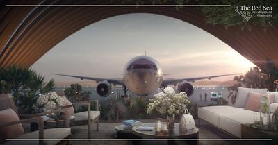 The airport at the Red Sea Development project will serve an estimated million tourists per year with a schedule of domestic and international flights. Courtesy The Red Sea Development Company.