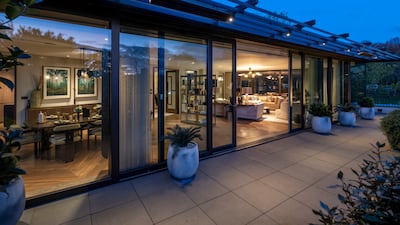 The apartment is set in one hectare of gardens