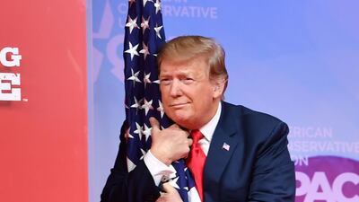 US President Donald Trump arrives to speak at the annual Conservative Political Action Conference. AFP