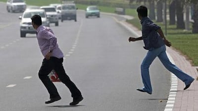 Dubai Police said there has been dozens of injuries to pedestrians trying to cross the road so far this year. Jaime Puebla / The National
