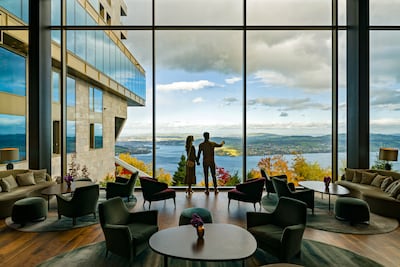 The resort offers spectacular views, plus restaurants, a spa and conference facilities. Photo: Burgenstock Hotels & Resort