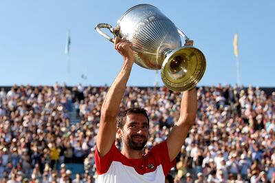 Marin Cilic heads to Wimbledon as Queen's champion. Tony O'Brien / Reuters