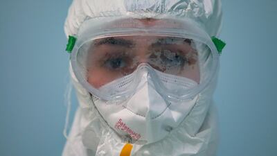Nurse Ilknur Bastan's goggles are covered with vapour after tending to patients infected with Covid-19, at the intensive care unit of the Dr Ilhan Varank Hospital in Istanbul. The hospital is a new infirmary offering some of the most advanced intensive care treatment in the country. When the pandemic first struck, Turkey was credited for quickly bringing infection rates under control. It is now seeing an explosion in Covid-19 cases that is putting a serious strain on its health system. AP Photo