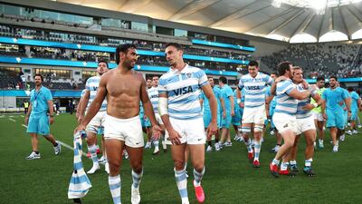 Santiago Carreras and Juan Imhoff of the Pumas celebrate. Getty