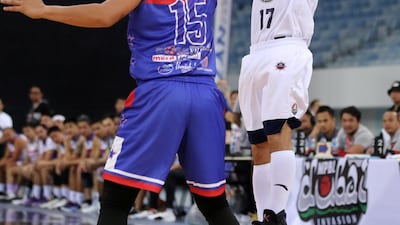 Manny Pacquiao takes a shot.