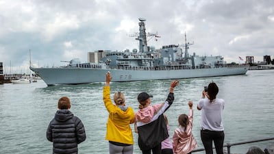 HMS Kent (above) and HMS Richmond - Two anti-submarine frigates will join the voyage. Getty Images