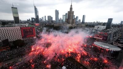 Warsaw residents honour heroes of the Warsaw Uprising during the 79th anniversary of its outbreak. The uprising claimed the lives of about 18,000 insurgents and 180,000 civilians. EPA