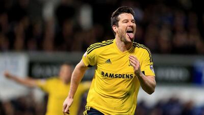David Nugent of Middlesbrough celebrates scoring his team's second goal in their Championship win over Ipswich Town on Friday night. Stephen Pond / Getty Images / December 4, 2015