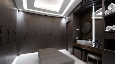 The gym's changing rooms. Courtesy Jumeirah
