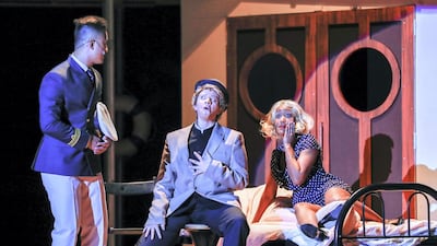 In addition to the 10-member backstage crew, the cast includes several actors who double as set-carriers, helping to change the stage between scenes. Victor Besa / The National