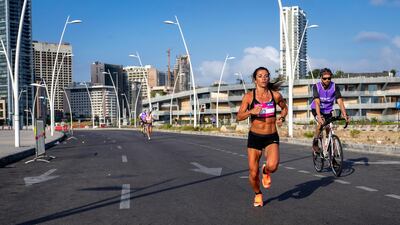 Chirine Njeim leaded the Beirut Marathon Association's 10km women's race.