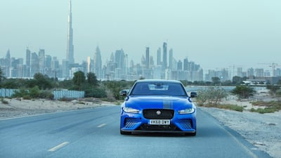 Track mode lowers the car by 15 millimetres. Leslie Pableo for The National