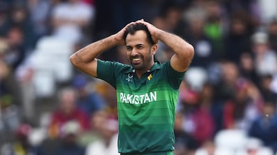 Riaz's expression sums up a tough day for Pakistan. Getty