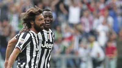Andrea Pirlo's free-kick goal put Juventus up 1-0 on Sunday night against Cagliari. Marco Bertorello / AFP
