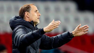 Thomas Tuchel has won two Ligue 1 titles and one French Cup during his time as PSG manager. AP