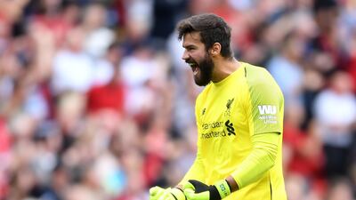 Alisson - Liverpool. The world's second costliest goalkeeper kept a clean sheet on his Premier League debut and was rarely troubled by West Ham. He will be best judged come the end of the month. Getty Images