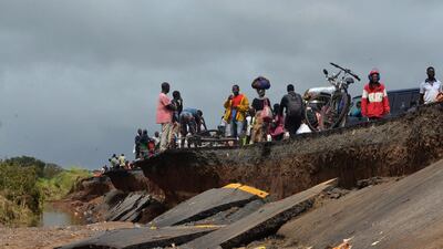 The village of Dondo is submerged by flood waters in Sofala Province, Central Mozambique. EPA