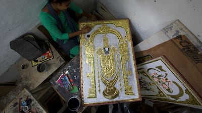 Tanjore paintings are a 16th-century classical art form in India's southern Tamil Nadu state. All photos: Taniya Dutta / The National