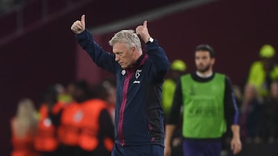 West Ham manager David Moyes gives the thumbs up. EPA
