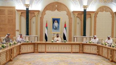 Sheikh Mohammed bin Rashid, Prime Minister, Vice President and Ruler of Dubai, heads the first UAE Cabinet meeting since the restructuring. Wam