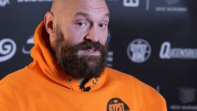 Former heavyweight champion Tyson Fury ahead of his rematch with world champion Oleksandr Usyk, in Riyadh, Saudi Arabia. Reuters