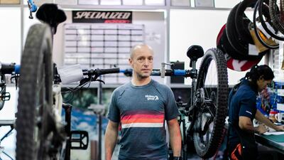 Ultra endurance cyclist Niel Copeland aims to complete 1,000km race in Rwanda in just 60 hours. Reem Mohammed / The National
