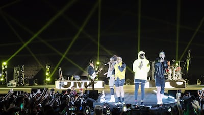 US band the Black Eyed Peas performed on October 2, 2021. EPA