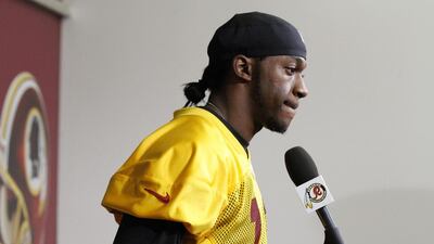 Washington Redskins quarterback Robert Griffin likely will not play again this season. Kirk Cousins will start for the Redskins on Sunday. Alex Brandon / AP Photo