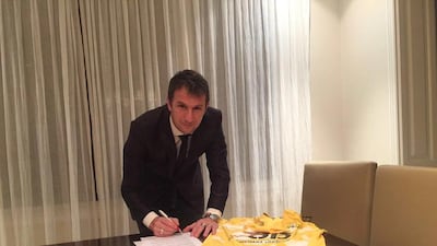 Rodolfo Arruabarrena, the new Al Wasl manager, officially replaced his Argentine compatriot Gabriel Calderon on Monday, June 6, 2016. Courtesy Al Wasl FC