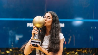 Egyptian squash champion Amina Orfi. Photo: PSA Tour
