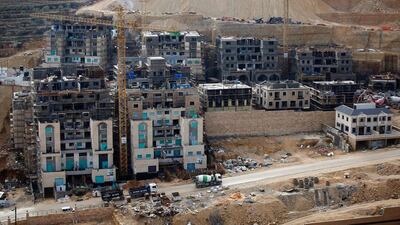 The Israeli settlement of Givat Zeev near Ramallah. Israel has approved the construction of 2,500 settler homes in the occupied West Bank, making good on promises to expand such building following the election of Donald Trump. / AFP / AHMAD GHARABLI