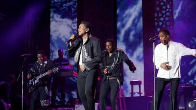 From left, Tito, Jermaine, Jackie and Marlon are planning a hip-hop album for next year. Youssef Boudlal / Reuters