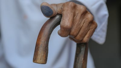 A voter with ink on his thumb to show he cast a ballot. Hasina's Awami League party was barred from taking part in the poll. EPA