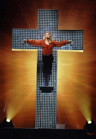 Madonna at the The Forum in Inglewood, California. Getty Images