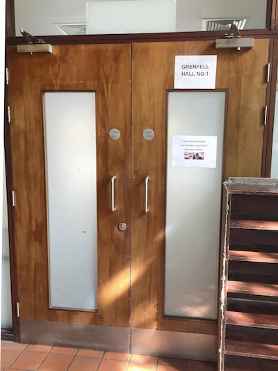 A room at the Al Manaar Cultural Centrethat had resources in for the survivors of the Grenfell Tower fire, which was named 'Grenfell one'. Jack Dutton/The National