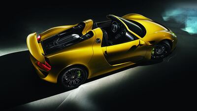 Last year the Porsche 918 Spyder set a record lap time of six minutes and 57 seconds around the Nürburgring racetrack in Rhineland-Palatinate, Germany. Courtesy Porsche