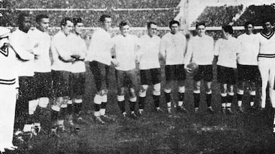 The Uruguayan football team who made history by being crowned the first Wolrd Cup winners. Getty Images