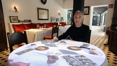 Spanish chef Ferran Adria in the former dining room of his elBulli restaurant that will open as a museum. AFP